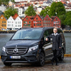 Premium Mercedes minivan providing private transfer service between Flåm and Bergen - Jandis